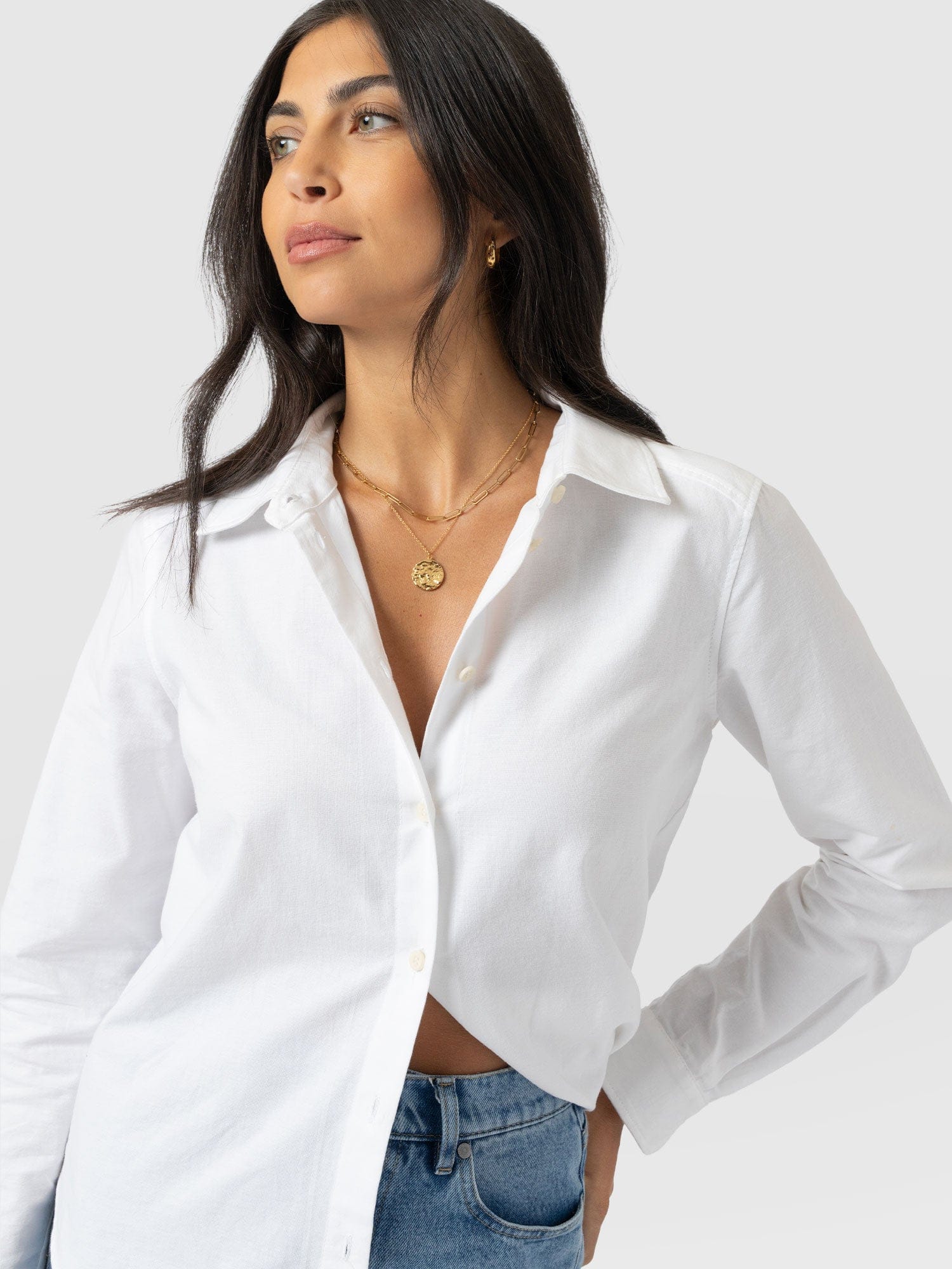 Anneliese Shirt - White - Women's Blouses | Saint + Sofia® USA